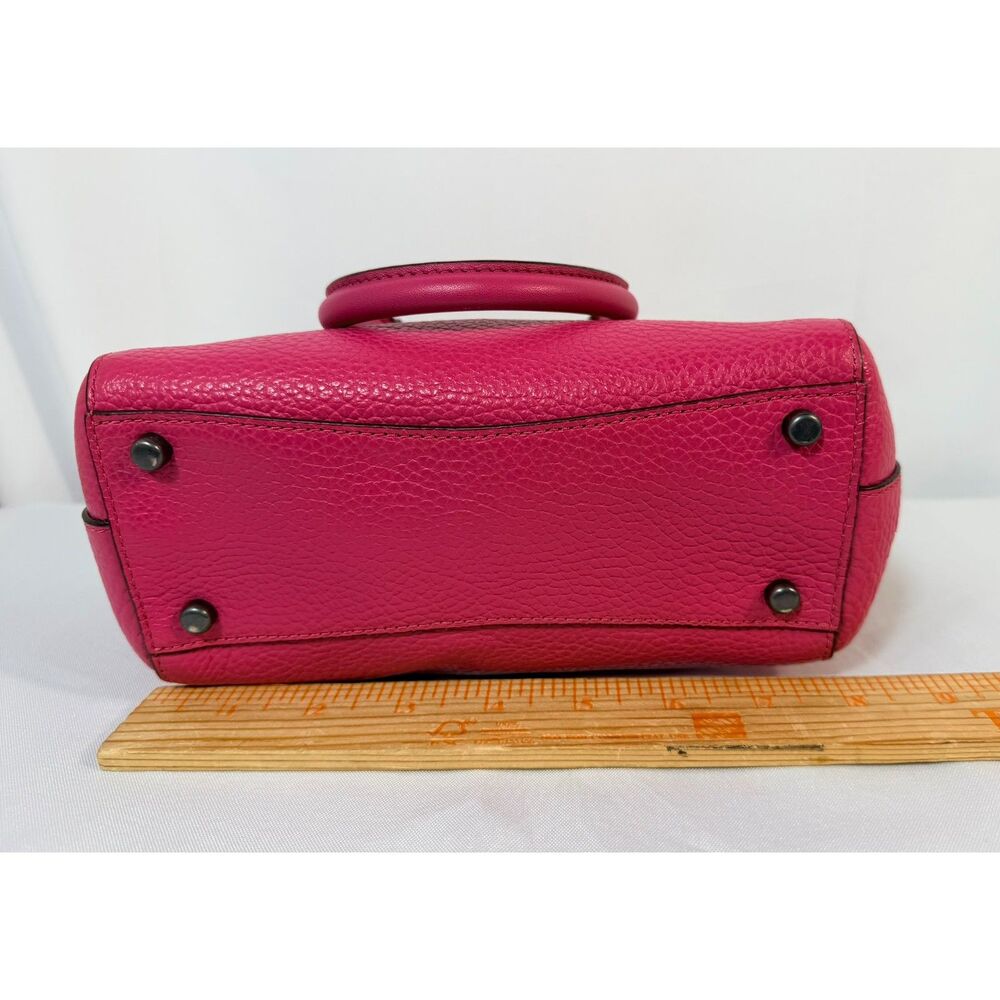 Coach Hot Pink Pebbled Leather Crossbody Satchel - Picture 15 of 15